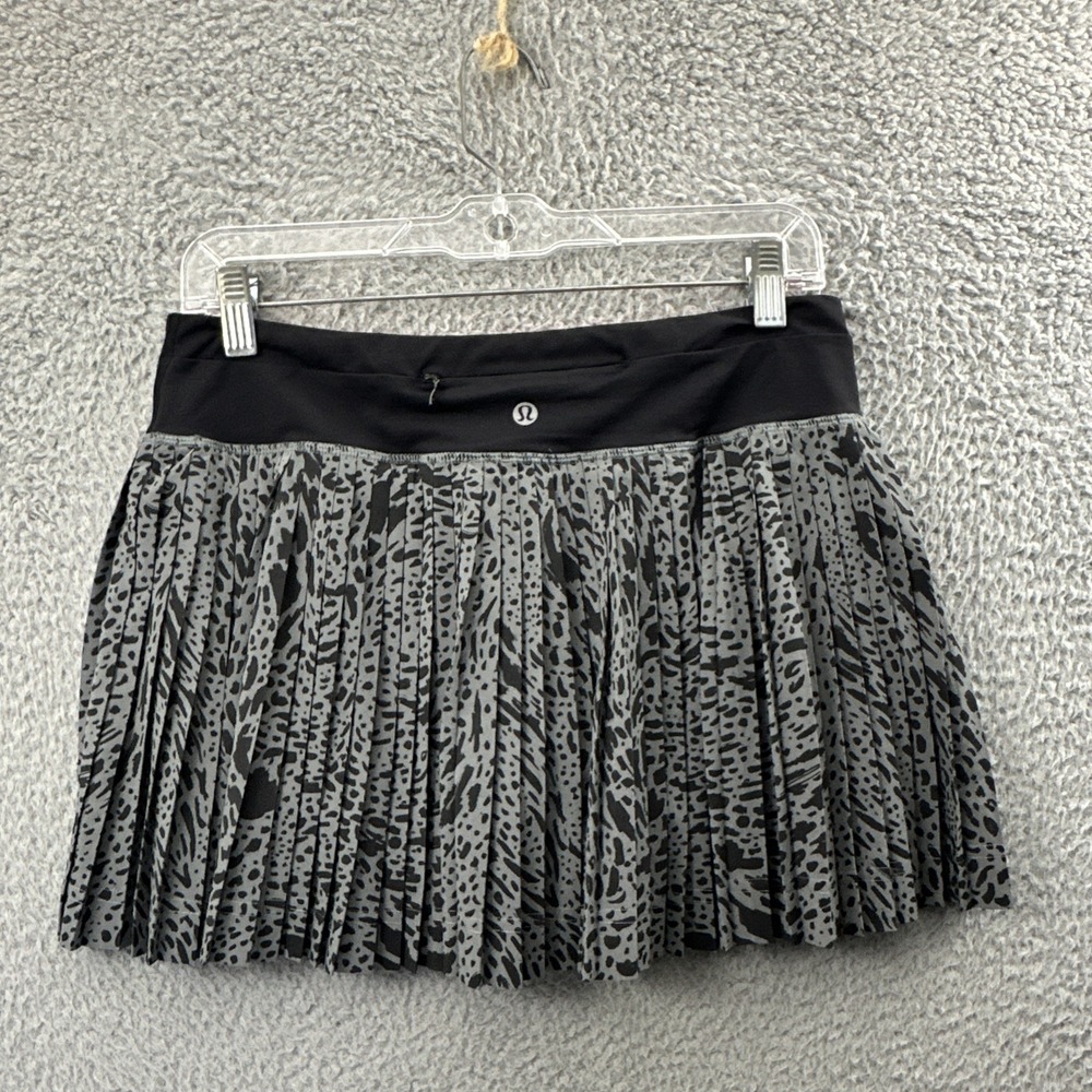 Lululemon Pleat To Street Skirt Skort Watermark Slate Black Tennis Women's 6